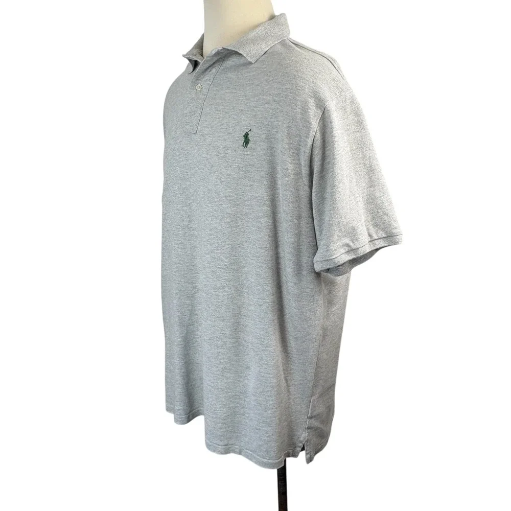 Polo Ralph Lauren Mens 2XB‎ Gray Polo Shirt Classic Fit Short Sleeve
